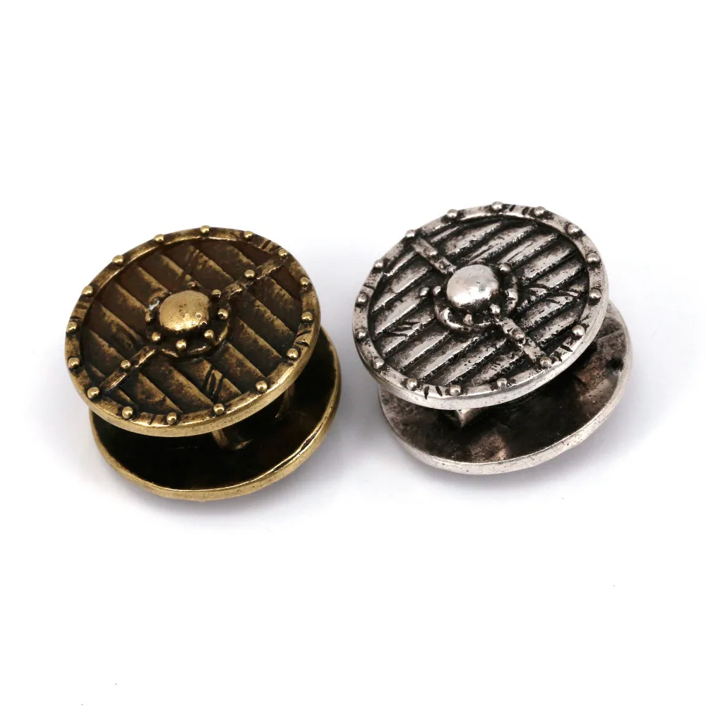 Fashion Lanyard Bead Metal Shield Shape for Original Paracord Survival Bracelet DIY Making