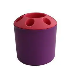 1 шт. популярная креативная ваза для ручек, держатель для карандашей, держатель для кистей для макияжа, Канцелярский стол, аккуратный, дизайн, контейнер, подарок - Цвет: purple