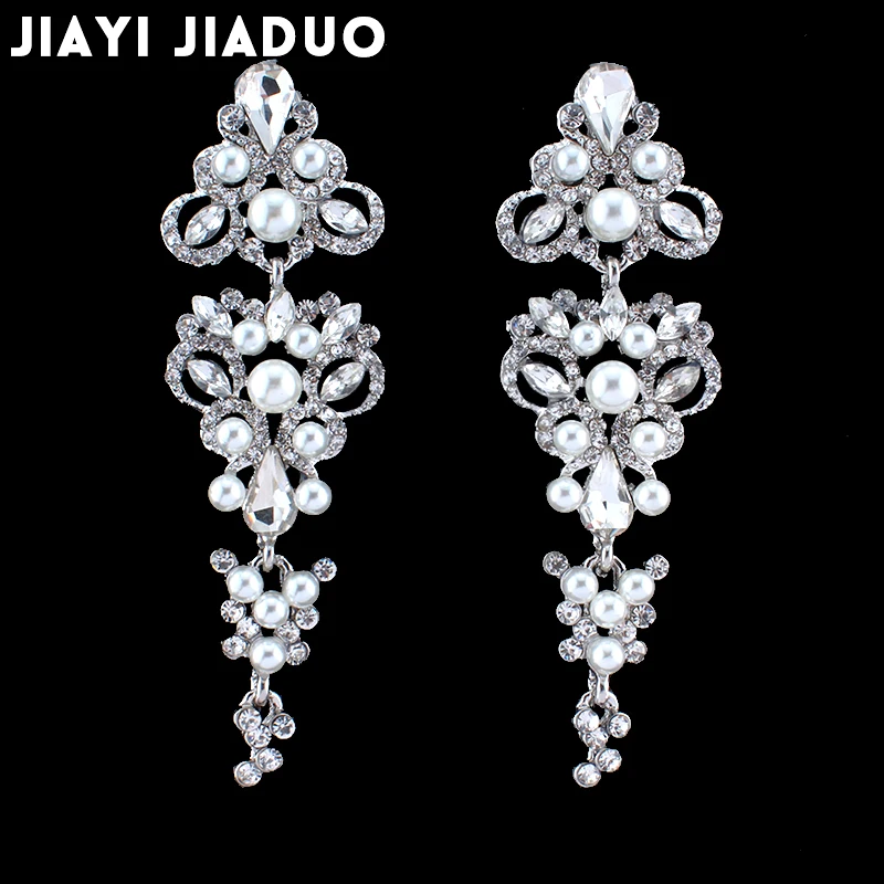 Jiayijiaudo серебро/золото Цвет Бабочка Кристалл Длинные висячие серьги для женщин Свадебные висячие серьги обручение подарок