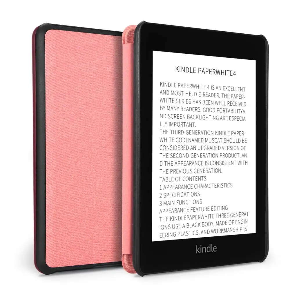 Чехол для Amazon Kindle Paperwhite 4, 6 дюймов, роскошный, из искусственной кожи, умный, флип-чехол, чехол для Amazon Kindle Paperwhite 4, 6,0 дюймов, чехол - Цвет: Розовый