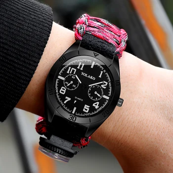 

Outdoor Sport Multifunction Men's Watch Military Wristwatches Compass Quartz Watch Men Watches Top Brand Luxury Erkek Kol Saati