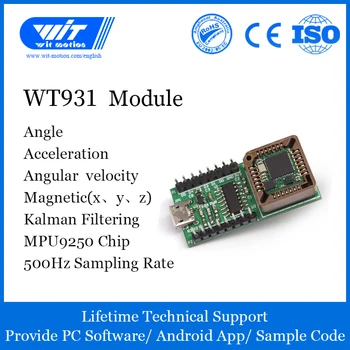 

WitMotion WT931 (XYZ, return rate 500H) AHRS MPU9250 9-axis Accelerometer,+Eletronic Gyroscope+Angle+Magnetometer, for Arduinos