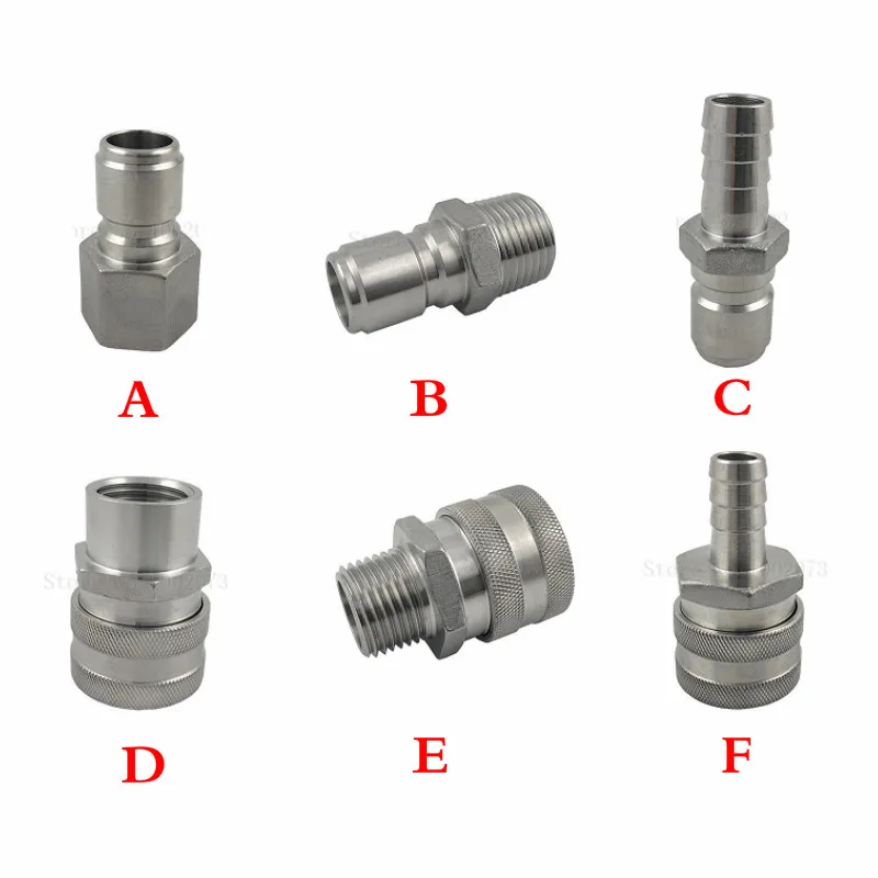 3 шт. 1/" NPT Мужской Женский Нитки/Барб шланг еда класс M/F быстросъемные фитинги Разъем для дома пивоварения SUS304