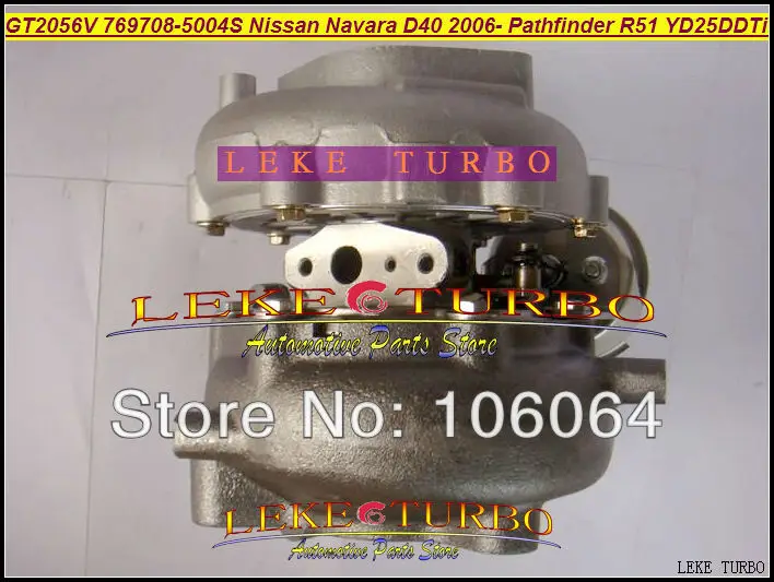 GT2056V 769708-5004 S 769708 14411-EC00C Turbo турбонагнетатель для Nissan Navara D40 2006-Следопыт R51 YD25 YD25DDTi 2.5L 171HP