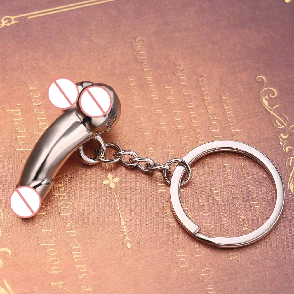 Металлический сексуальный мужской брелок Genitalia,, для влюбленных, забавный подарок, брелок для пениса, брелок для ключей, для женщин, мужчин, для автомобиля, серебряное кольцо для ключей