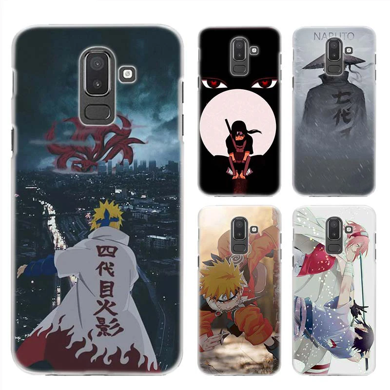 

Anime Naruto Haruno Sakura Case for Samsung Galaxy A6 A8 Plus 2018 J4 J6 J8 2018 Clear Hard Plastic PC Fundas Capa Phone Cover