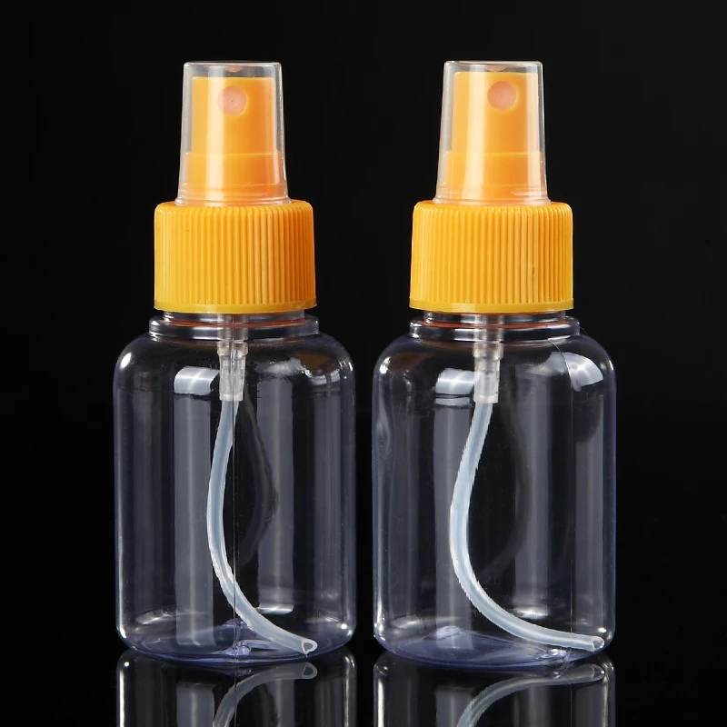 

2Pcs 60ml Empty Spray Bottle Hairstyling Refillable Bottle Portable Transparent Perfume Atomizer Hydrating Sprayer Tools