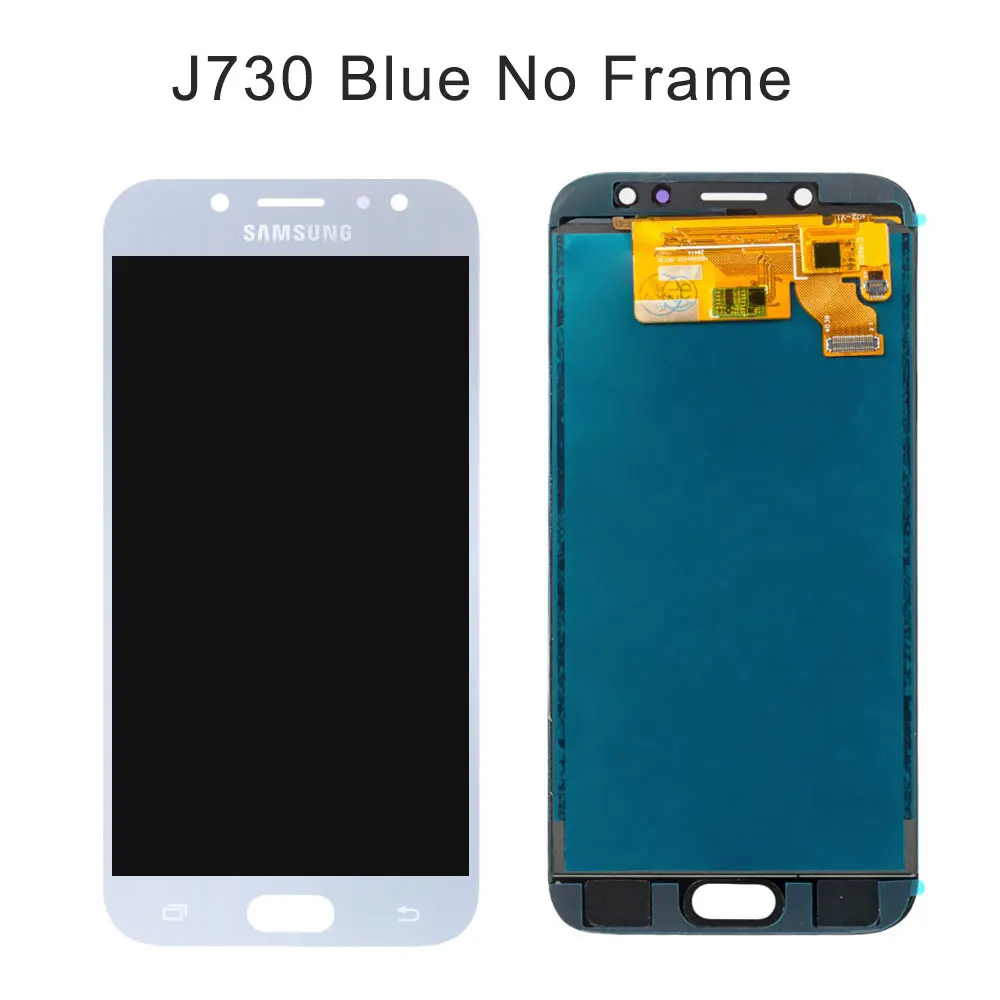 Можно регулировать яркость J700 lcd J710 дигитайзер для samsung GALAXY J7 Pro дисплей сенсорный экран дигитайзер J730 ЖК сборка - Цвет: J730 Blue