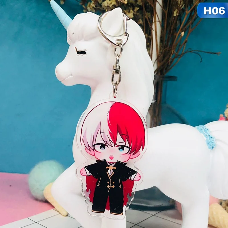 

My Hero Academia Keychain Cute Double Sided Key Chain Pendant Acrylic Anime Accessories Cartoon Key Ring