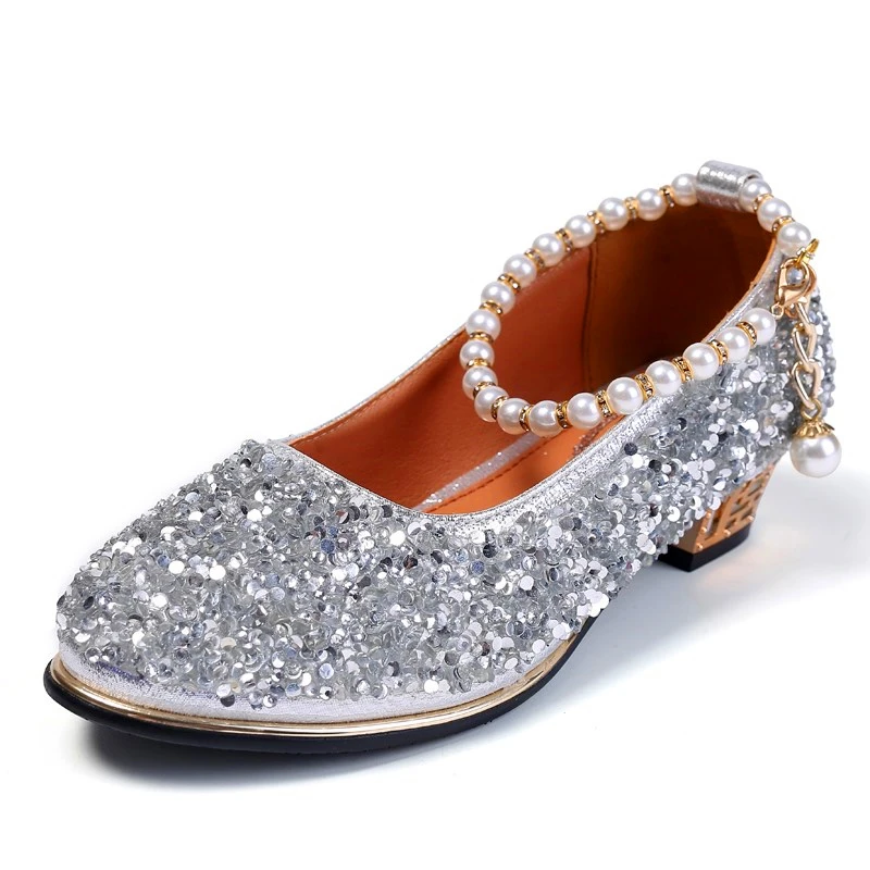 childrens silver party shoes