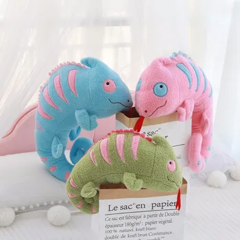 

1pc 3colors New Chameleon Plush Toy Simulation Lizard Pillow Cushion Wholesale Christmas Promotion
