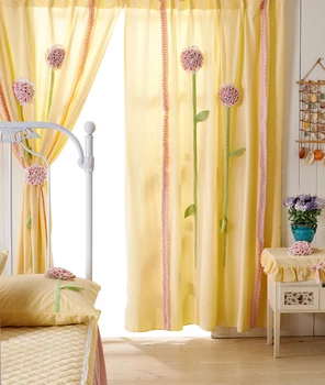 

Fleece Fabric Window sheer Curtains Valance Home/Christmas Decoration Three-dimensional Flowers Romantic Princess style