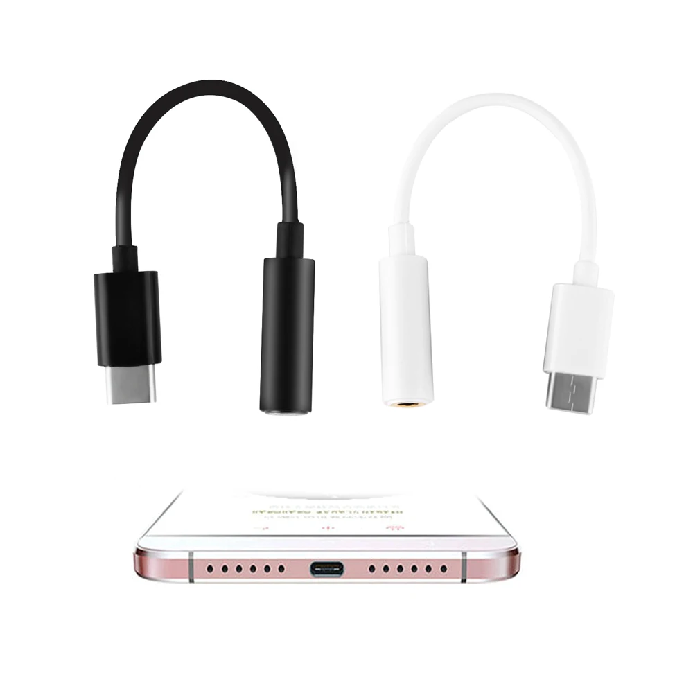 

1PC Type C 3.1 to 3.5mm Stereo Microphone Earphone Audio Adaptor Cable Cord USB Headphone Adapter Cell Phone Accessories