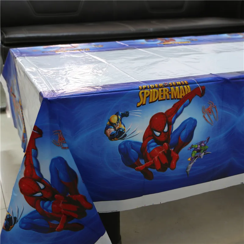

1pcs Spide man Plastic Table Cloth Table Cover Waterproof Disposable Tablecloth kids girl Birthday Party Wedding Home 180*108cm
