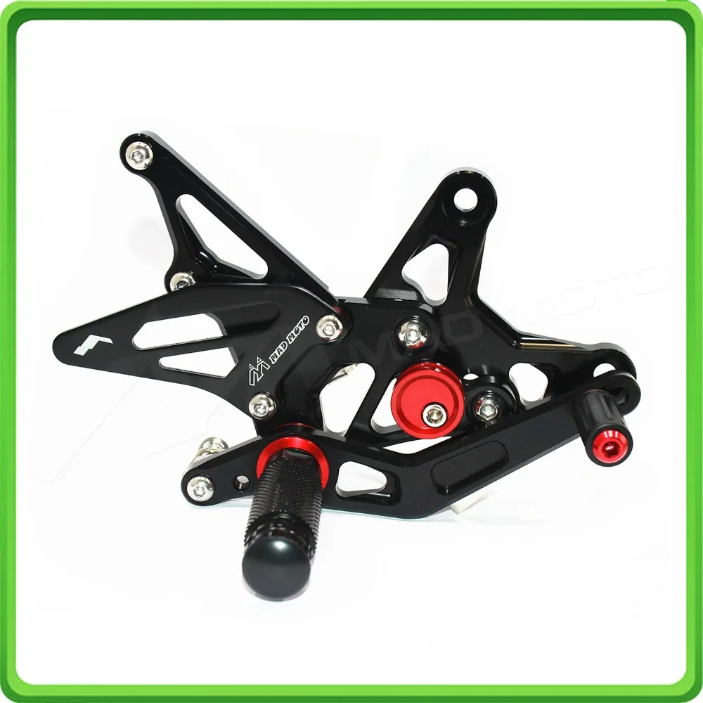 CNC Rearsets сзади комплект одежды ног ножная педаль для Kawasaki Ninja ZX6R ZX 6R ZX-6R 636 2013 черный