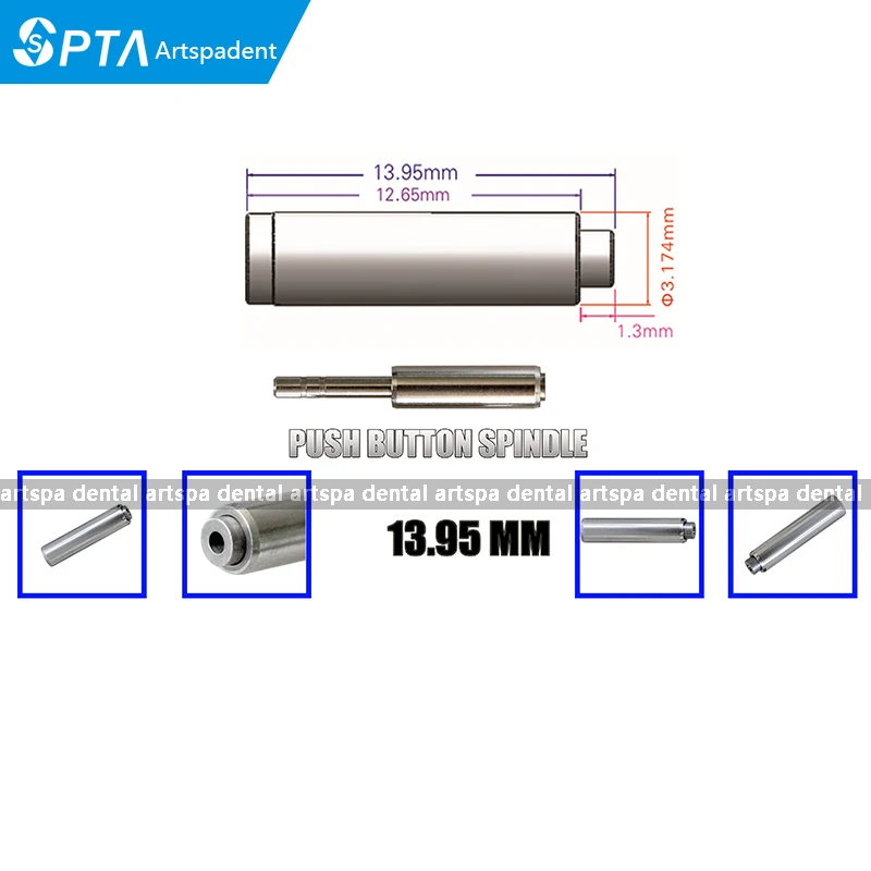 5 шт. 13,95 мм стоматологический нажимной шпиндель стоматологический наконечник стоматологический вал картридж ротор запчасти