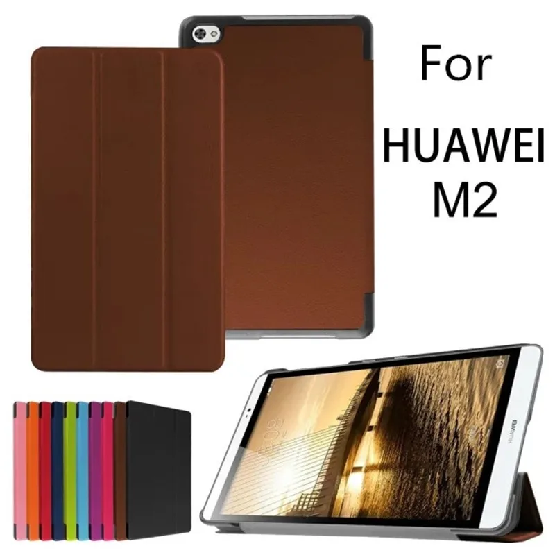 For Huawei MediaPad M2 801W  803L Cases Tri-Folded Stand PU Leather Full Body Protective Shell Book Style Tablet Cases Covers (43)
