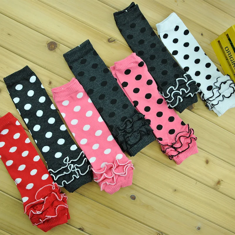 

10pair/lot Point Wooden Ear Side Children Baby Protection Pink Leg Warmers Legwarmers Baby Kids Knit Leggings