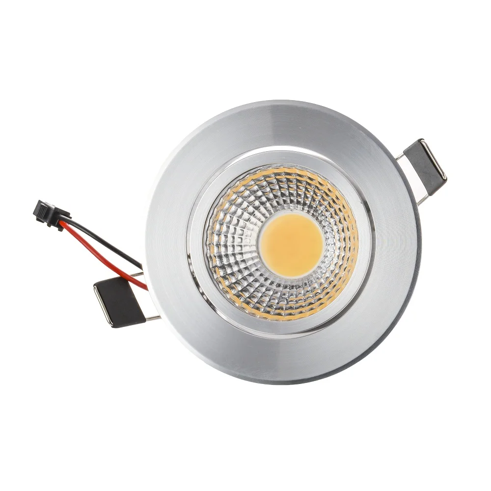 100pcs Led Panel Dimmable Recessed led downlight cob 3W 6W Round
