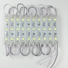 20 шт./лот 5050 3 светодиодный модуль Водонепроницаемая светодиодная подсветка для вывесок и рекламы 12В IP65 3led/блок 45лм 75*12*5