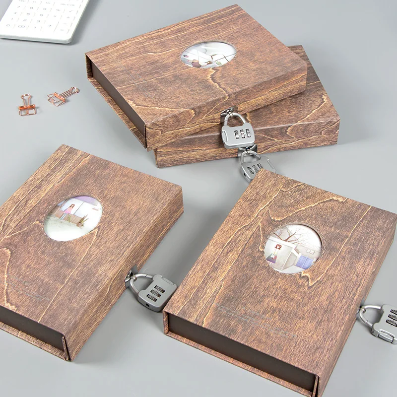

Time Girl Password Lock Book Full Color Page Hand Book A5 Notebook