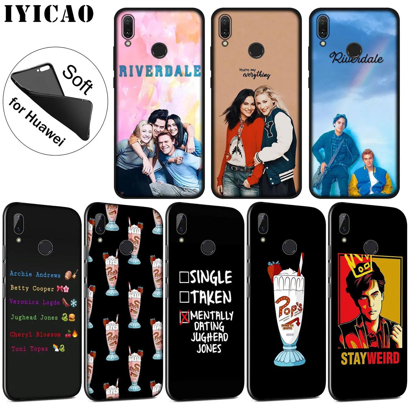 IYICAO ривердейл Мягкий силиконовый чехол для телефона Huawei P30 P20 Pro P10 P9 P8 Lite Mini 2017 2016 P