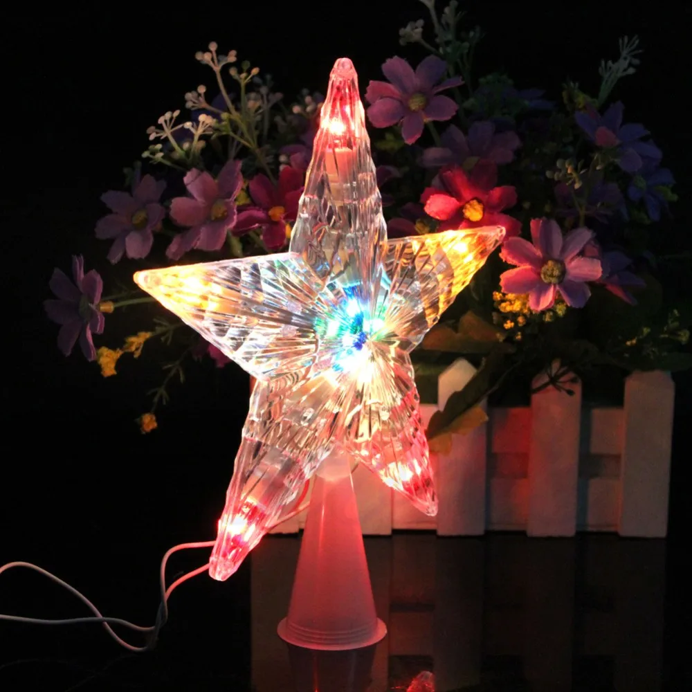 Изменение цвета Рождественская елка Топпер звезда светильник вечерние светодиодный светильник украшение% 328/310