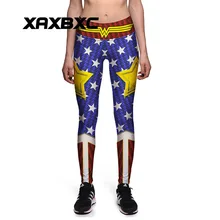 0080 размера плюс высокая талия Сельма фитнес женские эластичные брюки Леггинсы Брюки сексуальная девушка старая Глория Мстители чудо-принты