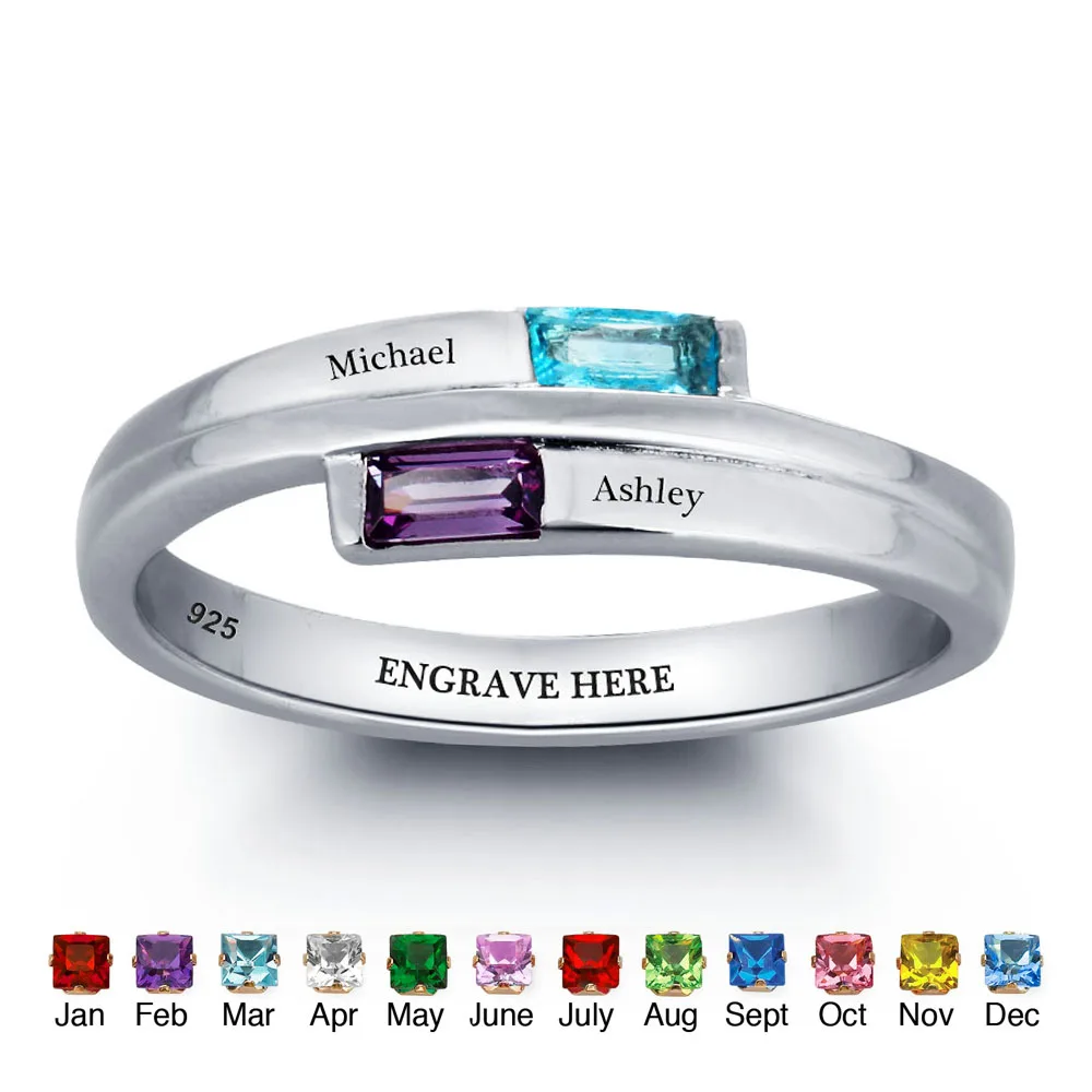 Personalized Mother Rings Women 925 Sterling Silver Birthstone Promise Ring Engrave Name Best Anniversary Gift ( RI101782) Personalized Mother Rings Women 925 Sterling Silver Birthstone Promise Ring Engrave Name Best Anniversary Gift ( RI101782)