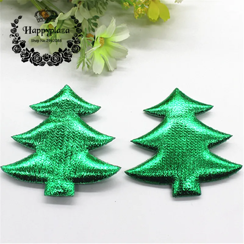 

10pcs Padded Christmas Tree Patches 6.0*6.3CM DIY Clothing Patch Applique DIY Accessory Sewing Supplies