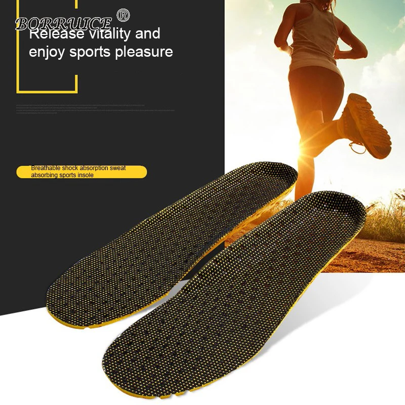 

BORRUICE Breathable Honeycomb Summer Sports Insoles Heigh Increase EVA Honeycomb Breathable Insoles High Elastic Shock Insoles