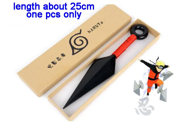 Аниме Костюм Аксессуар оружие Наруто ниндзя Uzumaki Akatsuki Kunai Shuriken метание косплей игрушки аксессуары костюм реквизит - Цвет: Красный