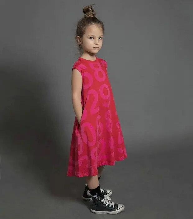Детское платье в Звездном стиле на День Благодарения Одежда для маленьких девочек Одежда для маленьких девочек Детские платья