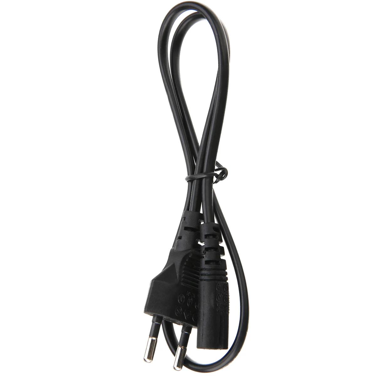 Newest 0.6M EU Adapter Cable Cord Black 2ft 2-Prong Pin AC EU Power Supply Cables Cord Lead Wire For Desktop Laptop Mayitr