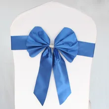 1 накидка на кресло шт. Чехол пояс на завязках для украшения свадебной вечеринки банкетные стулья цвет-выбор TH