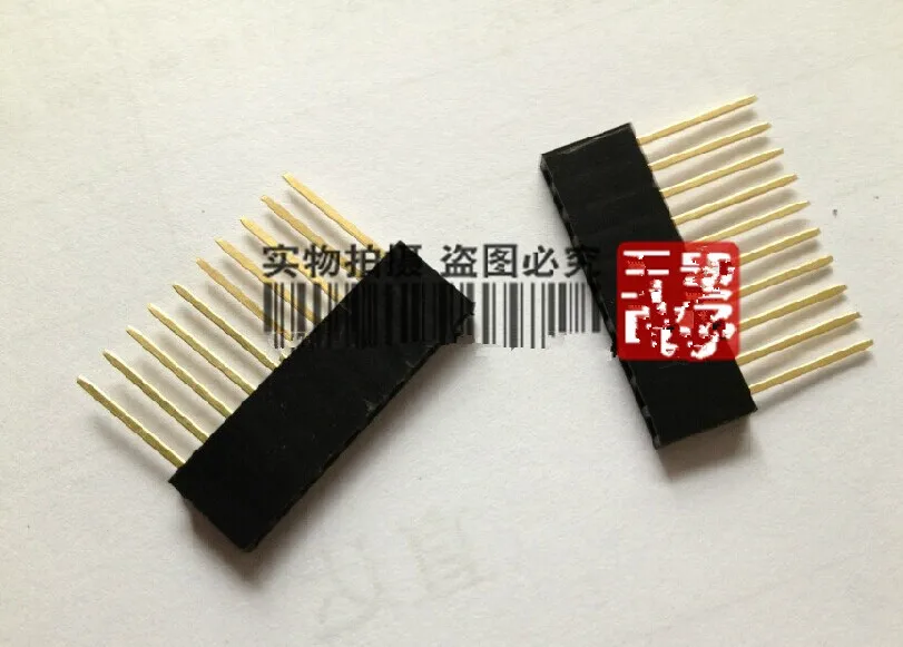 100PCS 2.54MM 10Pin 15MM Long Needle Female Pin Header Strip Stackable | Обустройство дома