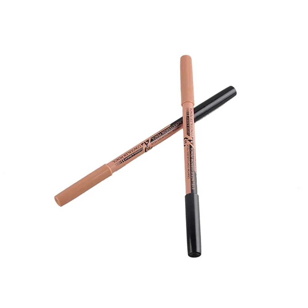 

1 pc 2 In 1 Double-end Make Up Waterproof Eyebrow Pen + Foundation Base Contour Makeup Face Concealer Pencil 3 Colors Eyebrow