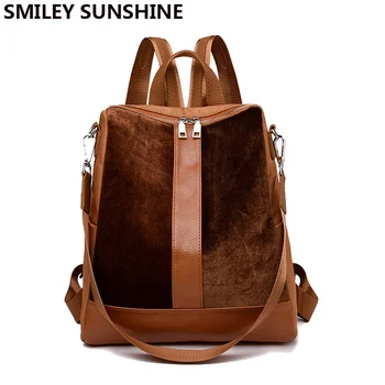 

Fashion Backpack for Women Big Back Pack Female Leather Backpack School Bag Backpacks for Teenage Girls Bagpack Back To School