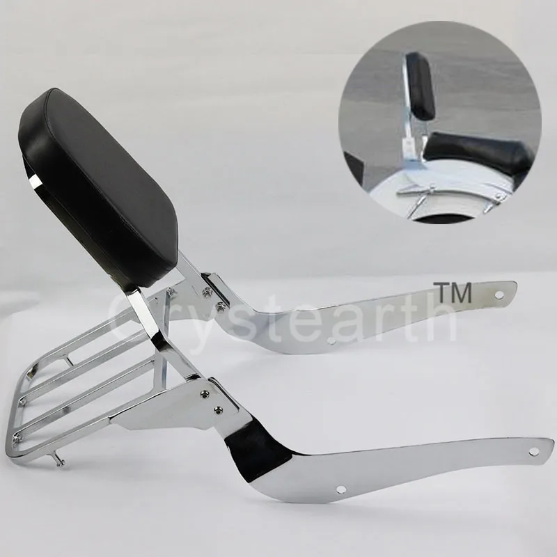 

Rear Luggage Rack Support Box Holder Cargo Shelf w/ Backrest Sissy Bar For SUZUKI Volusia VL800 01-11 Boulevard C50 M50 05-08