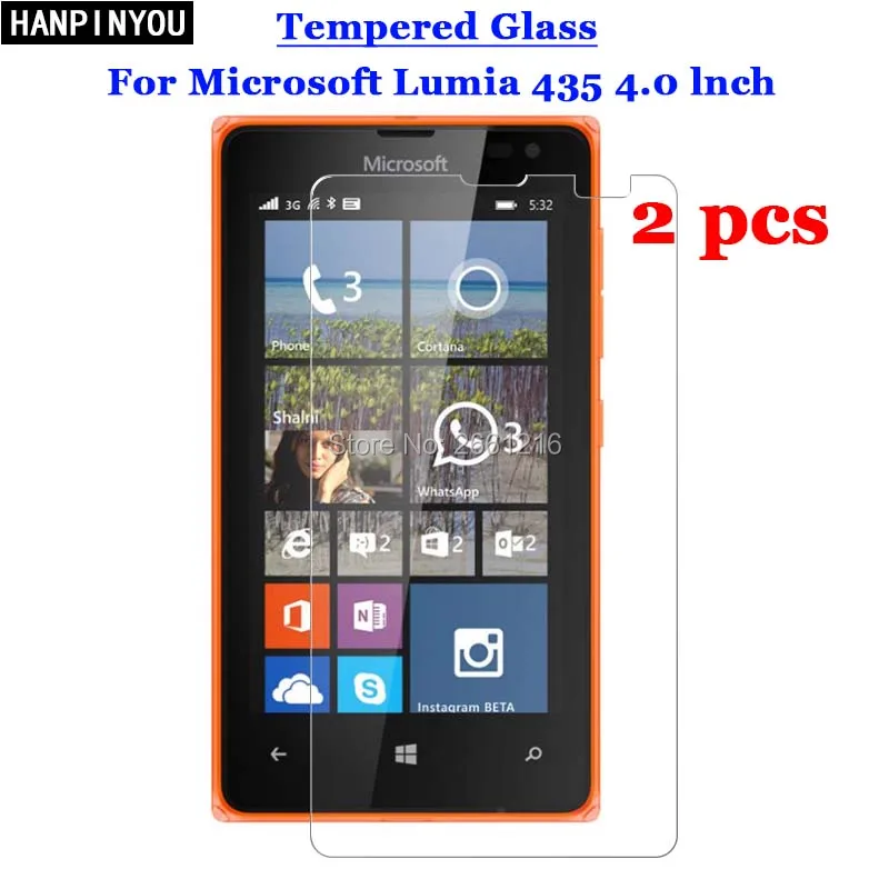 2 шт./лот для Lumia 532 435 закаленное стекло 9H 2.5D Премиум Защитная пленка экрана Microsoft