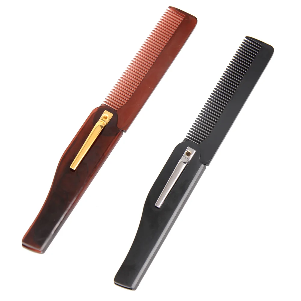 new design foldable hair comb pocket clip hair moustache new design foldable hair comb pocket clip hair moustache