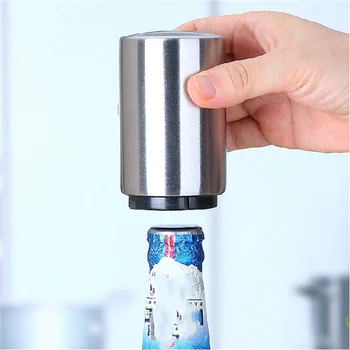 

100pcs Easy Beer Bottle Opener Automatic Stainless Steel Beer Juice Drinking Bottle Opener For Bars, KTV Bar Tool wa3807