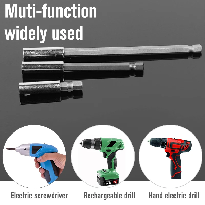 

1/4" Hex Rod Shank 49/60/99/150mm Hex Rod Self locking Quick Release Magnetic Extention Long Handle Screwdriver Bit Tip Holder