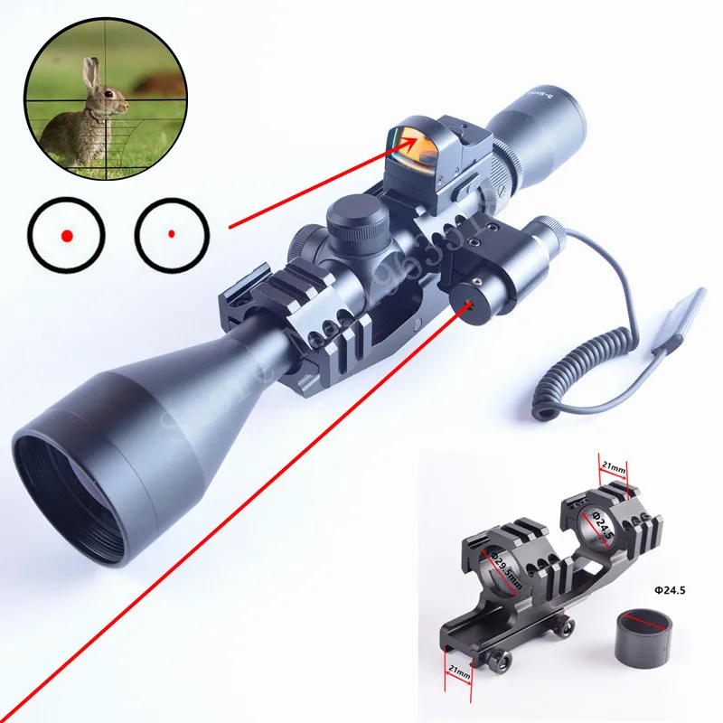 SPIKE Crosshair Rangefinder Rifle Scopes 3 9X50+ Holographic Sights+Red dot laser collimator