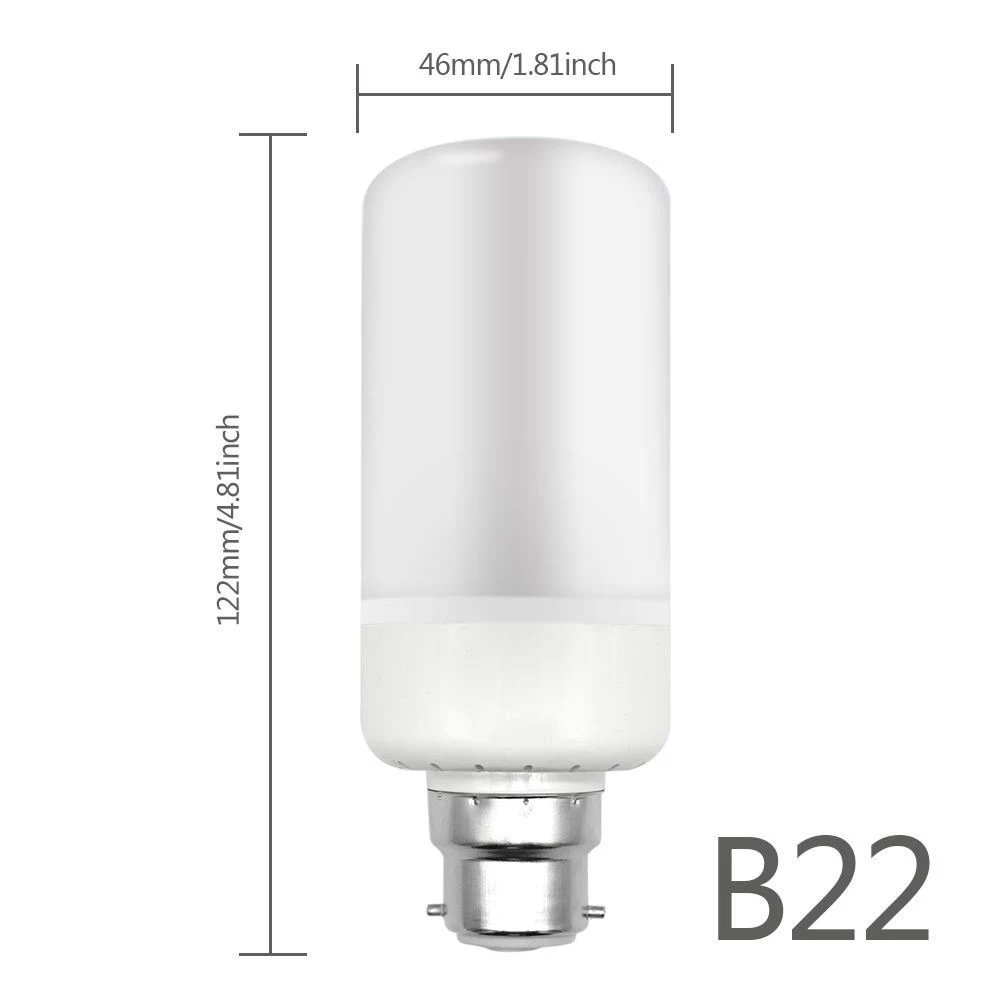 3 режима E27 B22 E26 светодиодный светильник эффект пламени огненные лампочки 5 Вт мерцающий эмуляция пламени огни 1300K 1800 K-2200 K - Испускаемый цвет: 1300K B22 3Mode