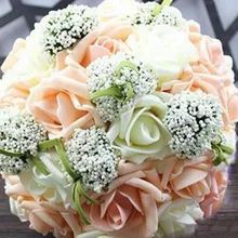 Искусственный синий желтый фиолетовый розовый свадебный букет Свадебный букет невесты Свадебный цветок