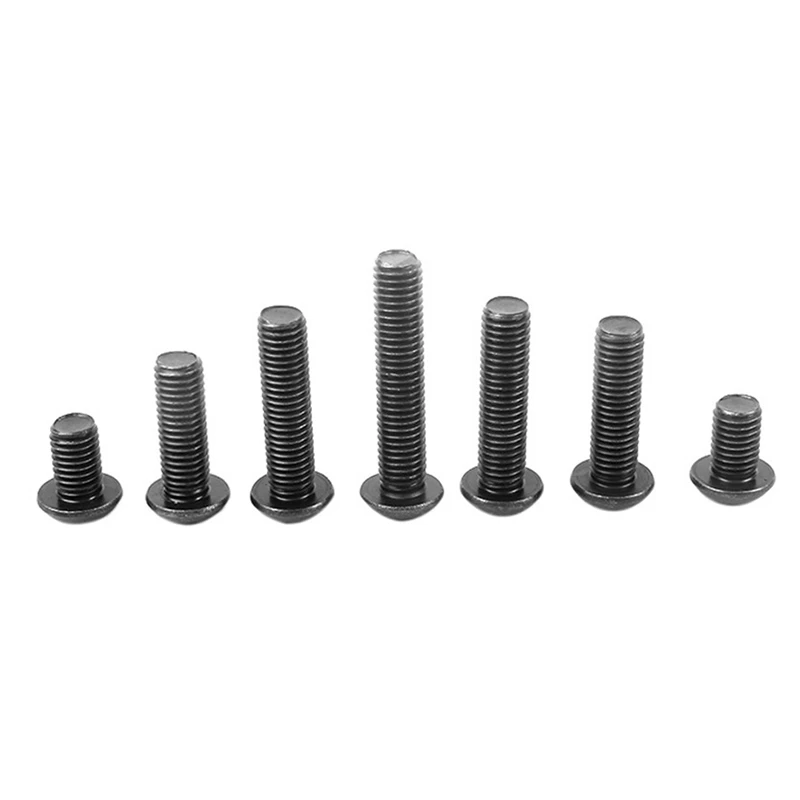 

10pcs Grade10.9 Carbon Steel Button Round Head Screw M3 Hex Socket Round Mushroom Hexagon Socket Button Head Screw Bolt