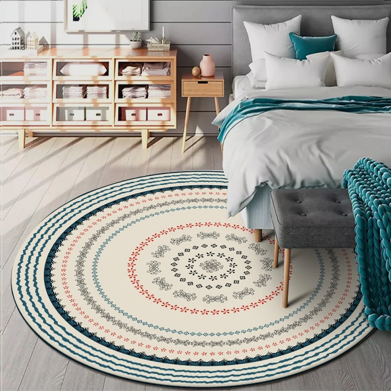 Круглые геометрические ковры в скандинавском стиле для гостиной, дивана, кресла, Детская игровая палатка, напольный коврик, коврик для гардеробной и ковров