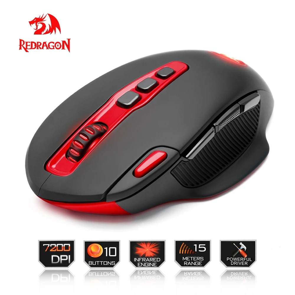 Buy Redragon USB Wireless Gaming Mouse 7200DPI 10