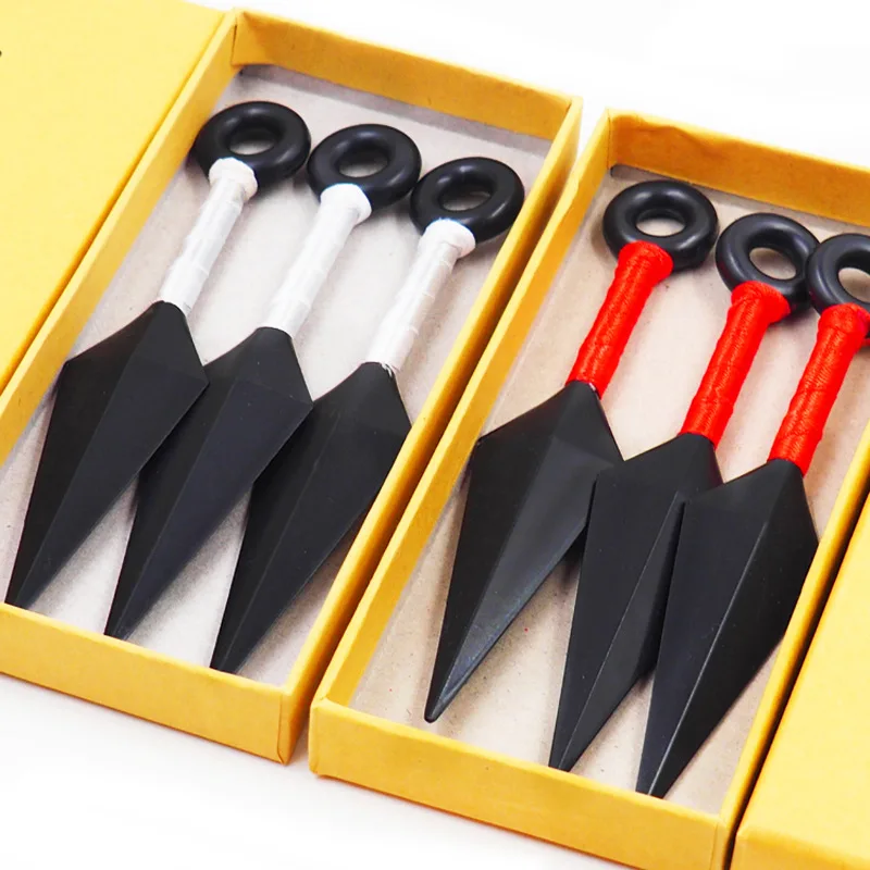 

3PCS Anime Naruto Ninja Uzumaki Kunai Shuriken Throwing Weapon Props Cosplay Toy